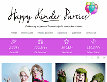 Tablet Screenshot of happykinderparties.com